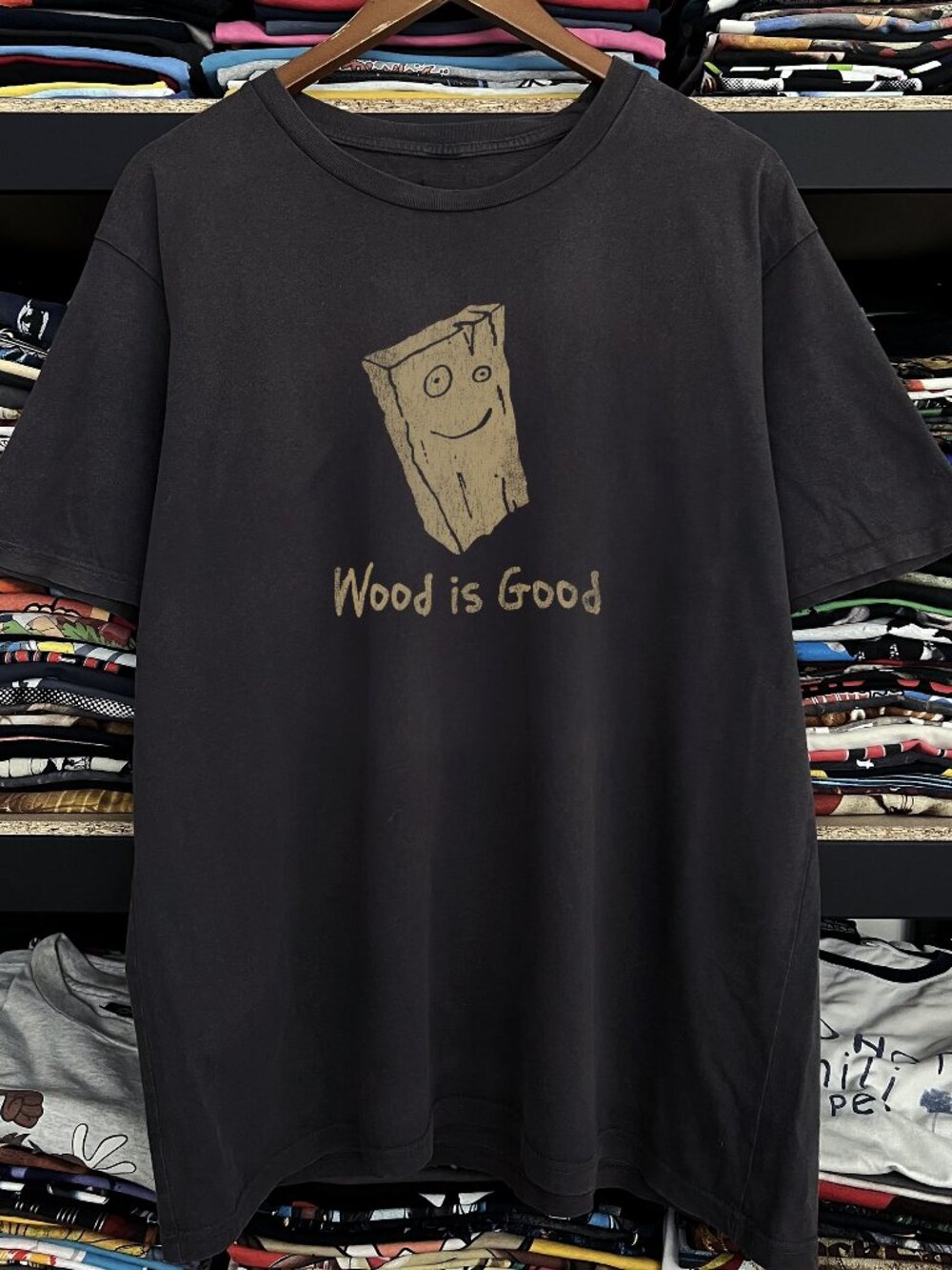 Rare Plank Ed Edd  Eddy Wood is Good Black Tee